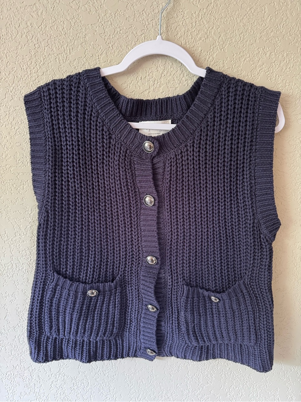 By Together Navy Sweater Vest with Pockets